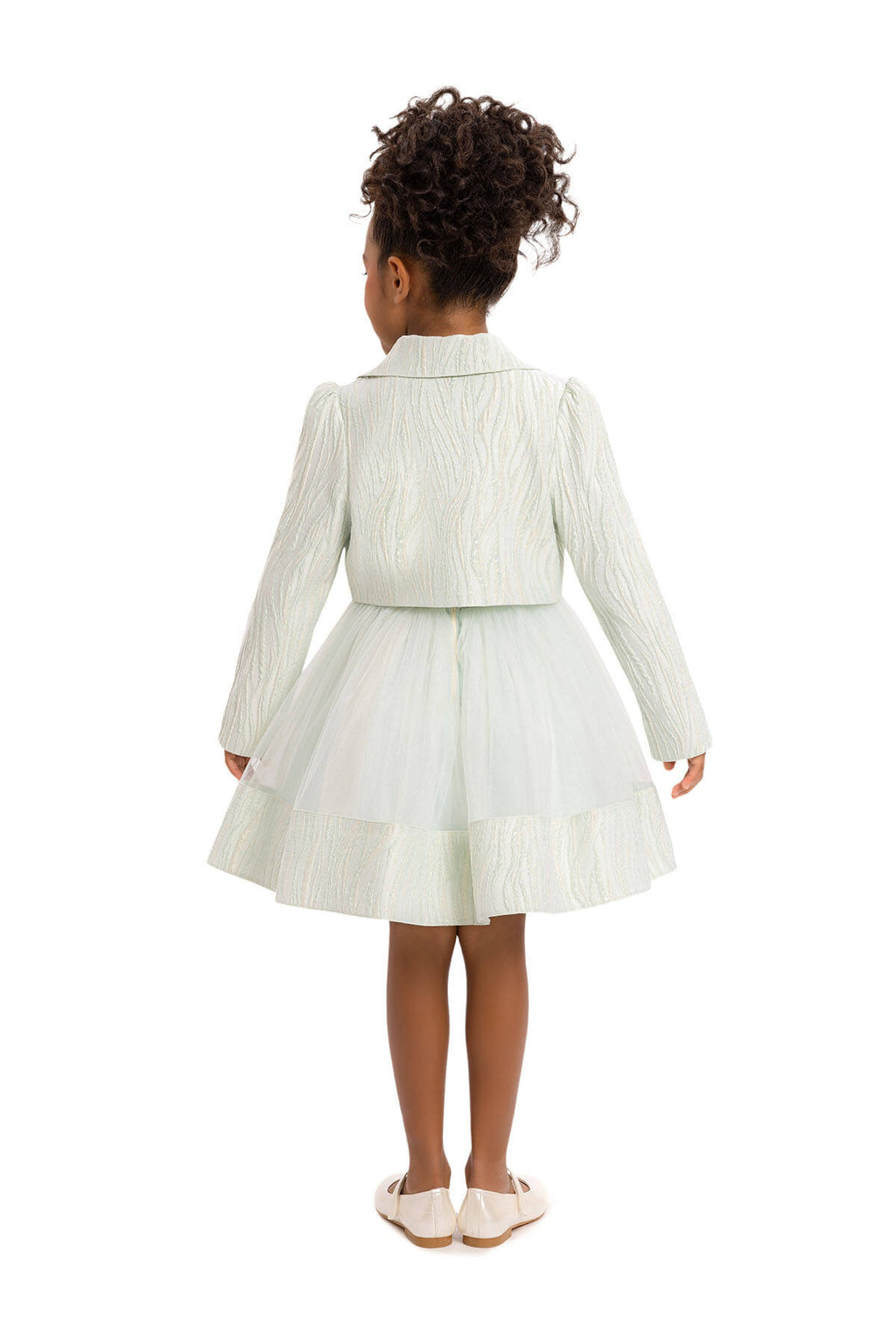 Ensemble menthe pour fille avec boléro 3-7 ans
