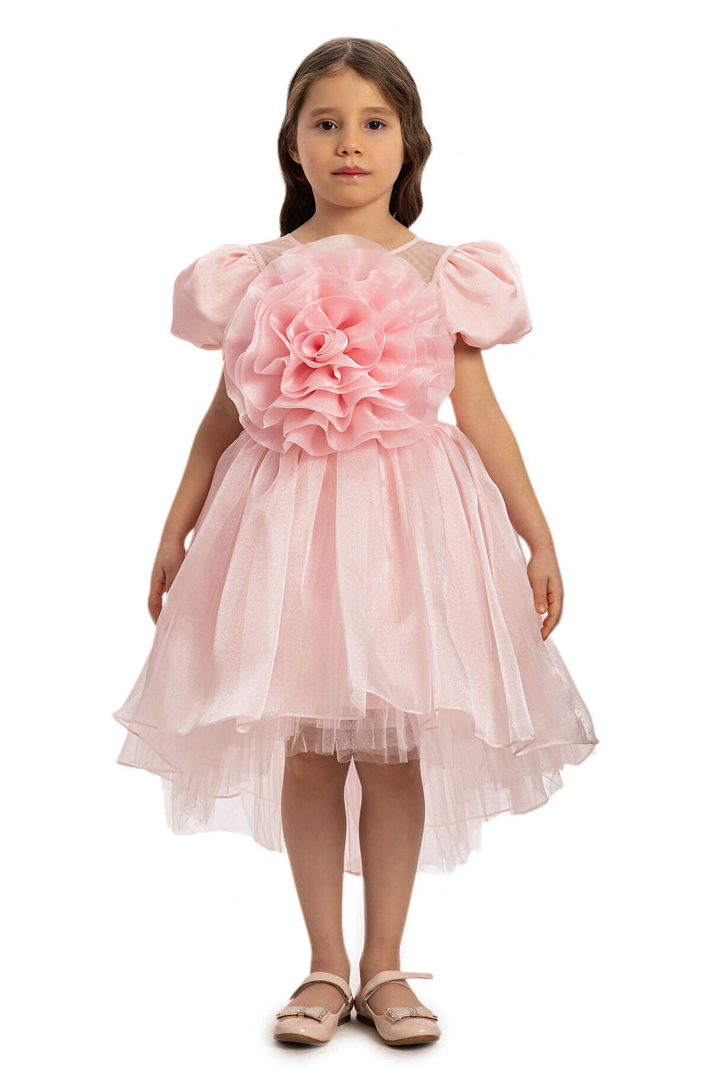 Powder Girls Floral Satin Dress 3-7 AGE
