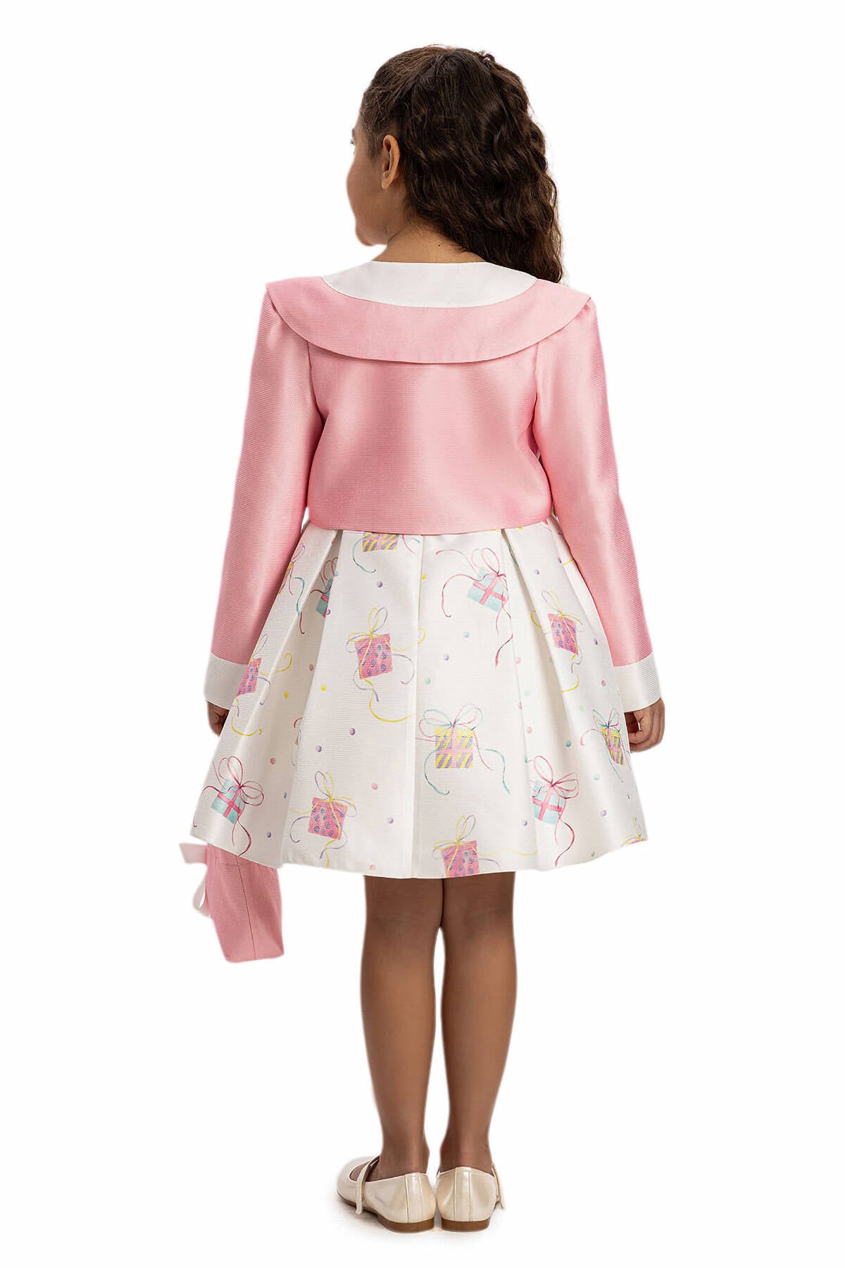 Robe Rose avec belore et sac à main 3-7 AGE