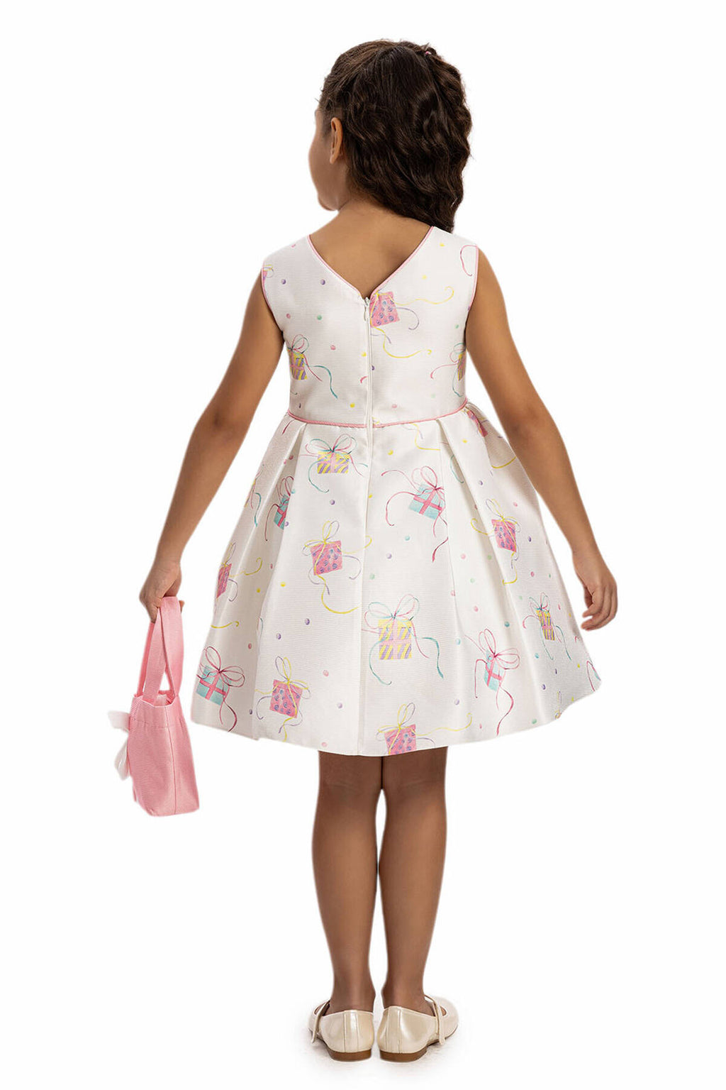 Robe Rose avec belore et sac à main 3-7 AGE
