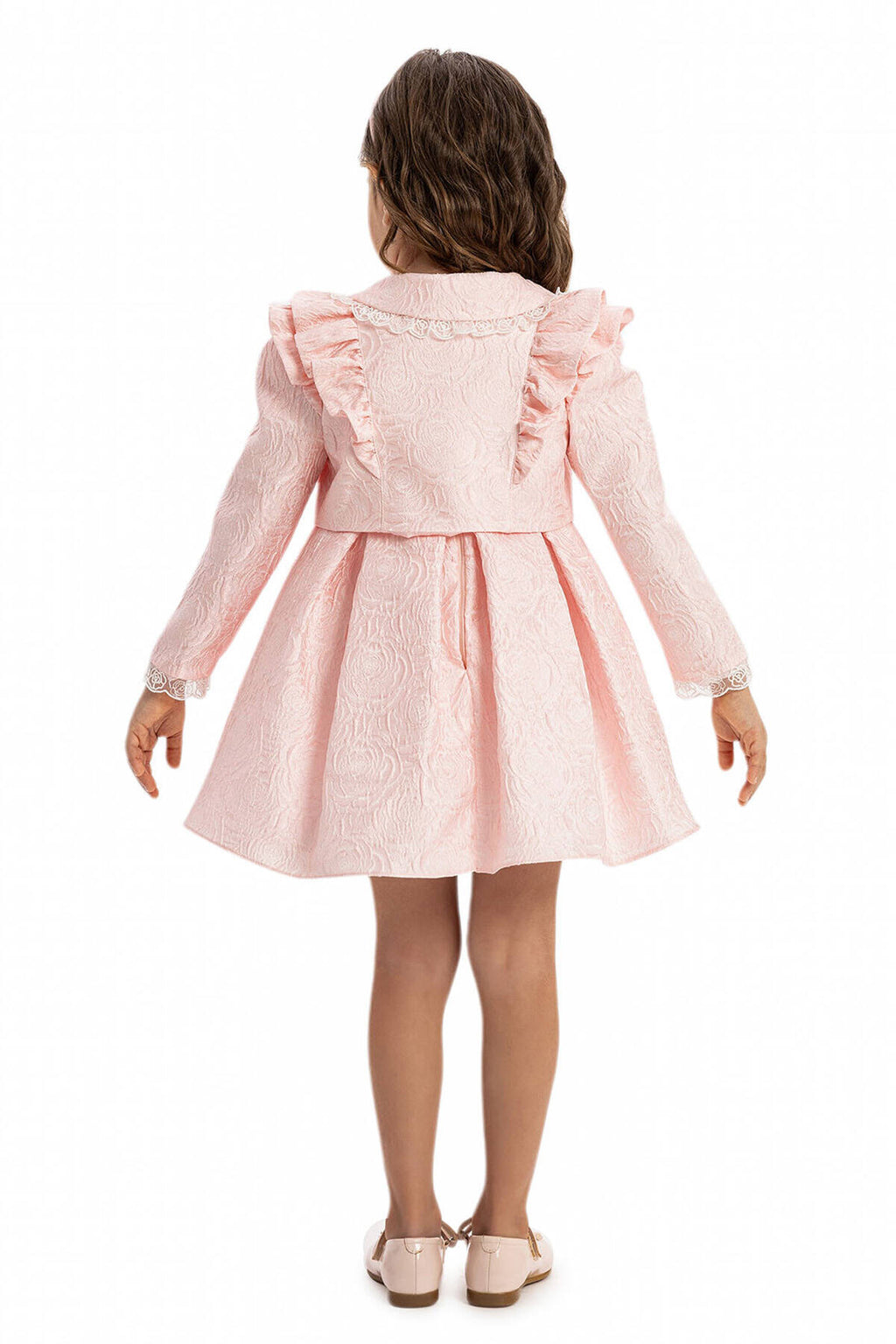 Robe bébé en poudre avec Bolero 6-24 MOIS