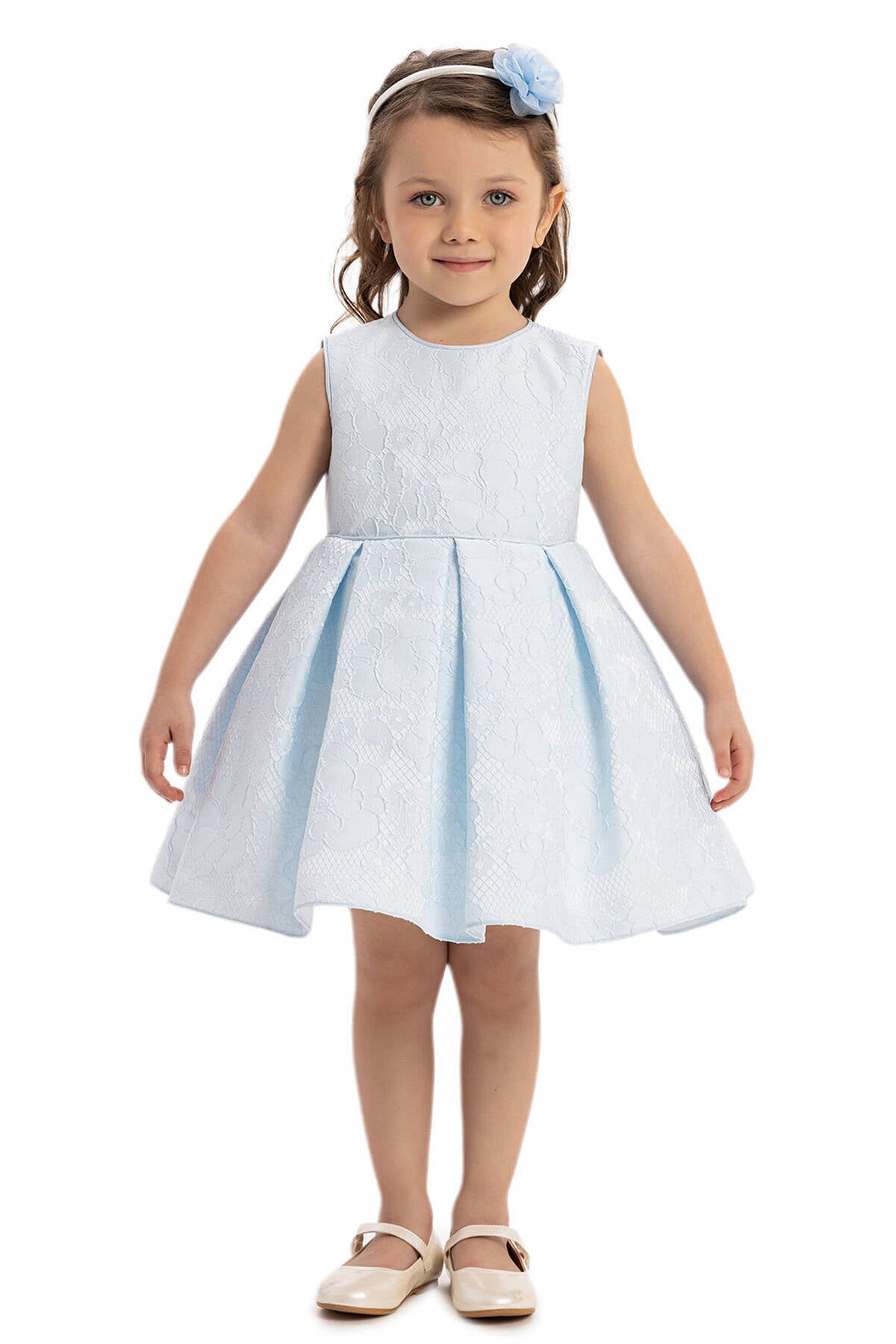 Robe bébé bleue avec Bolero 6-24 MOIS