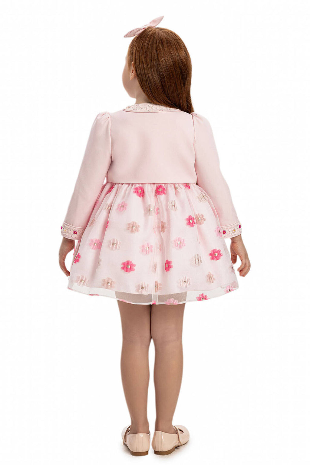 Robe Rose avec Boléro et Accessoire Cheveux 6-24 MOIS